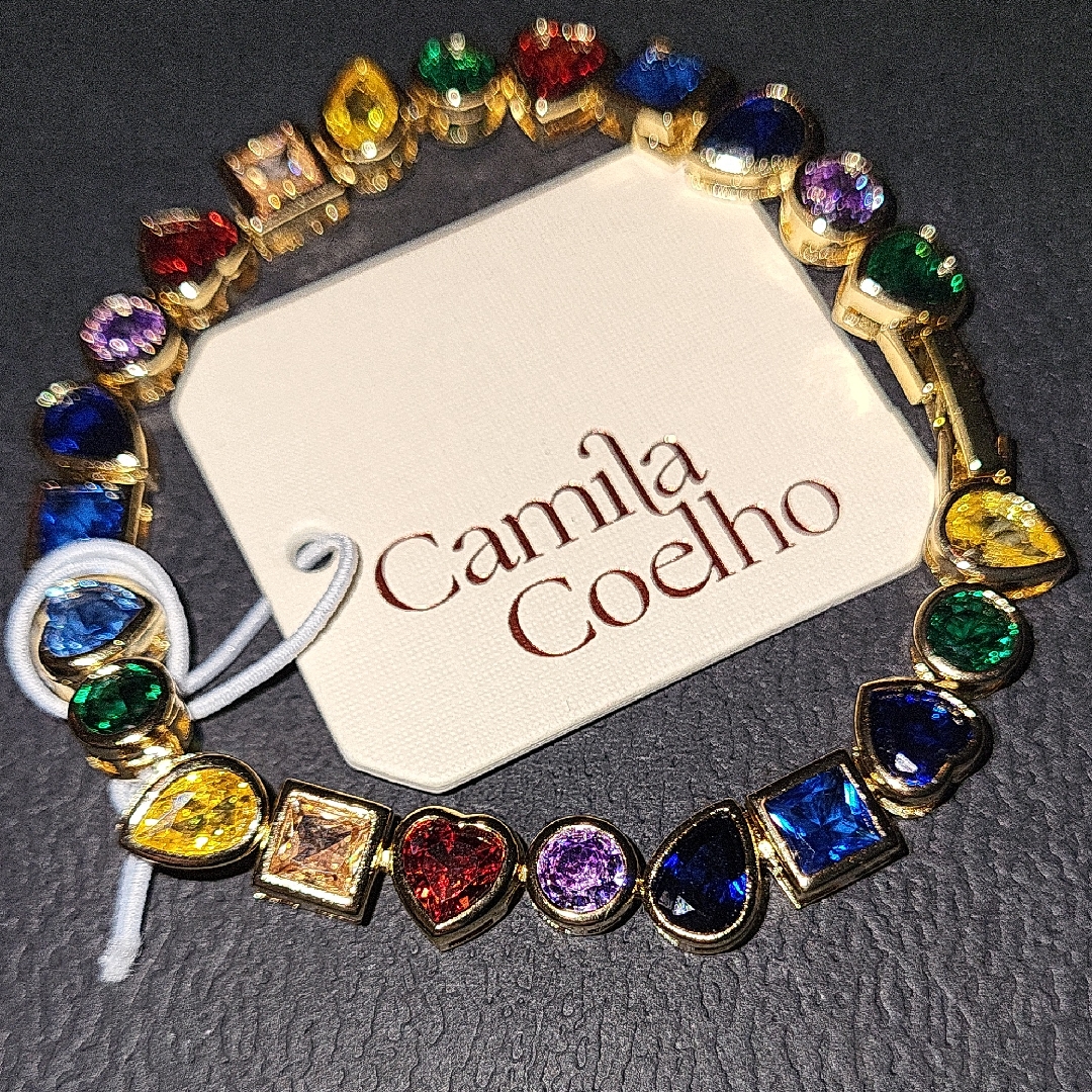 Camila Coelho Multi Gem Shape Bracelet Bnwt 7 Inch Hl 42$